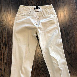 Khaki Crop Dress Pants